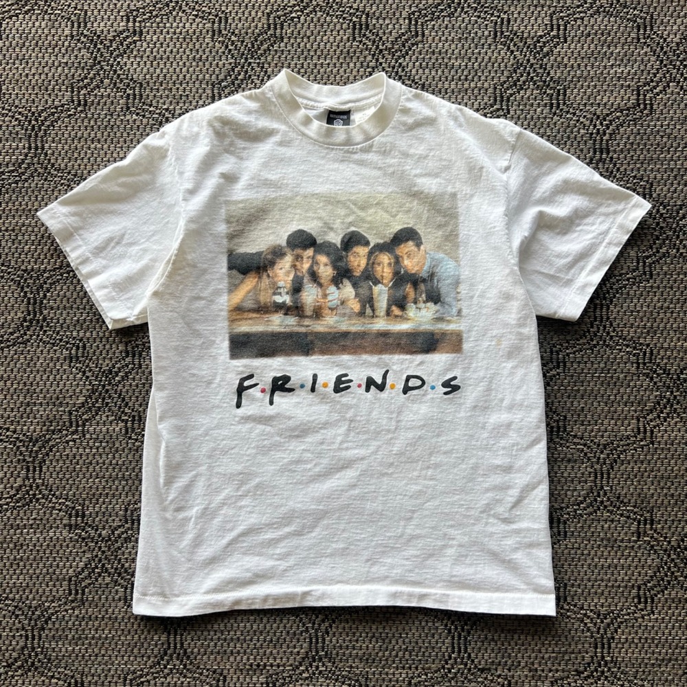Vintage Friends T-Shirt Men XL White Warner Bros 90s TV Show Sitcom Rachel Ross